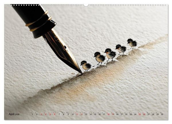 Produktbild: Die leise Magie der Kalligrafie (Wandkalender 2026 DIN A2 quer), CALVENDO Monatskalender