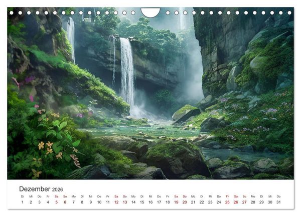 Produktbild: Kaskaden - Die Poesie des Wassers (Wandkalender 2026 DIN A4 quer), CALVENDO Monatskalender