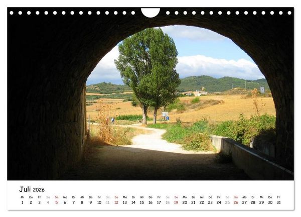 Produktbild: Camino Frances - Jakobsweg (Wandkalender 2026 DIN A4 quer), CALVENDO Monatskalender