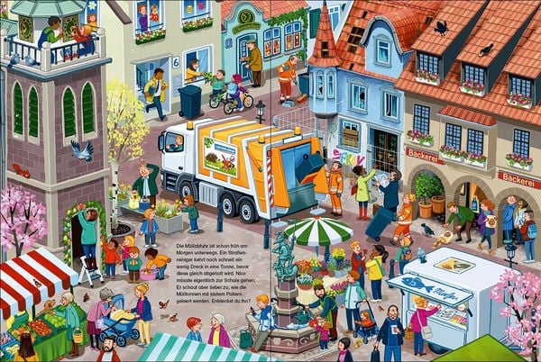 Produktbild: Das gro&szlig;e M&uuml;llauto-Wimmelbuch