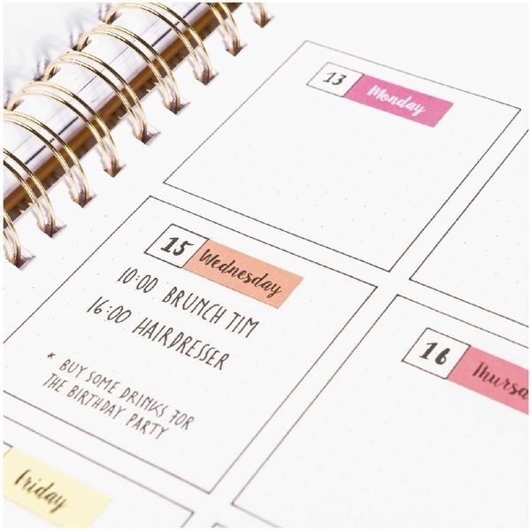 Produktbild: Sticker, Bullet Diary, Wochentage, Rosa