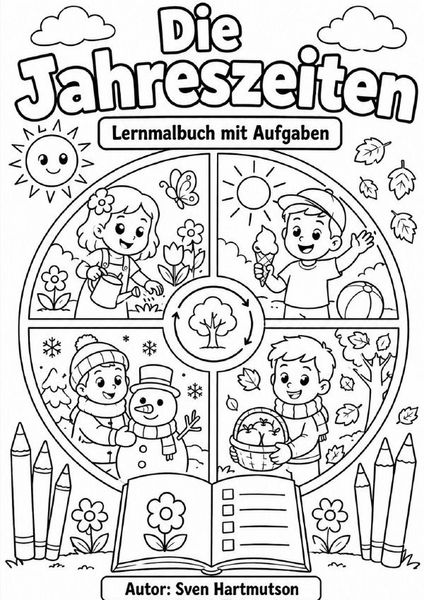 Produktbild: Die Jahreszeiten - Lernmalbuch mit Aufgaben
