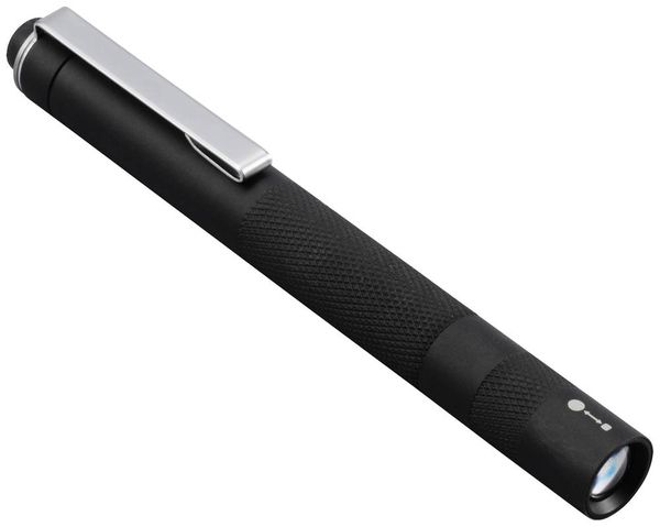 Produktbild: TOOLCRAFT TO-8985333 Penlight mit G&uuml;rtelclip batteriebetrieben 170lm Schwarz 33g