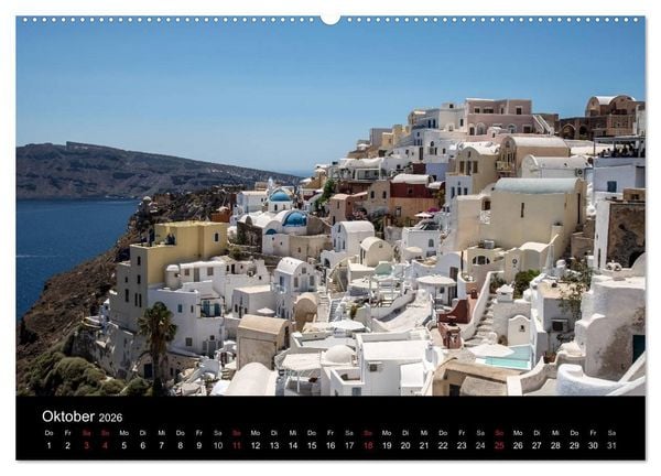Produktbild: Santorin Trauminsel (hochwertiger Premium Wandkalender 2026 DIN A2 quer), Kunstdruck in Hochglanz