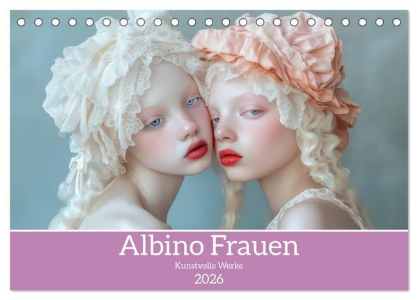 Produktbild: Albino Frauen - Kunstvolle Werke (Tischkalender 2026 DIN A5 quer), CALVENDO Monatskalender
