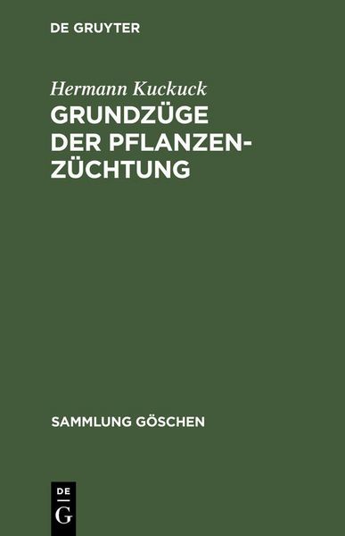 Produktbild: Grundz&uuml;ge der Pflanzenz&uuml;chtung