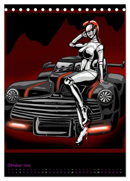 Produktbild: CYBER PINUPS (Tischkalender 2026 DIN A5 hoch), CALVENDO Monatskalender