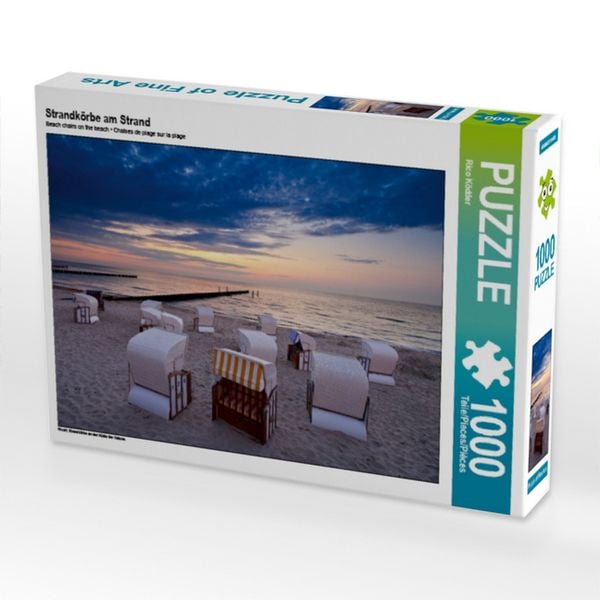 Produktbild: CALVENDO Puzzle Strandk&ouml;rbe am Strand | 1000 Teile Lege-Gr&ouml;&szlig;e 64x48cm Foto-Puzzle f&uuml;r gl&uuml;ckliche Stunden