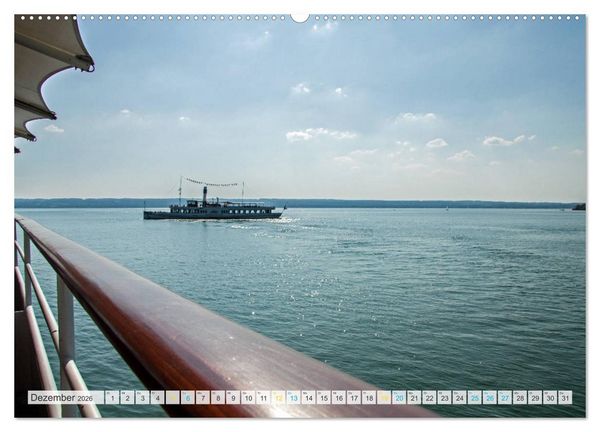 Produktbild: Vom Schiff aus gesehen - Mit dem Dampfer auf dem Ammersee (hochwertiger Premium Wandkalender 2026 DIN A2 quer), Kunstdruck in Hochglanz