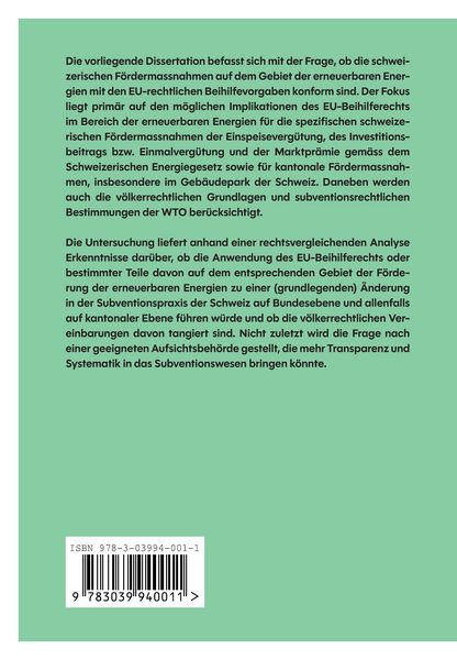 Produktbild: F&ouml;rdermassnahmen zum Ausbau der erneuerbaren Energien