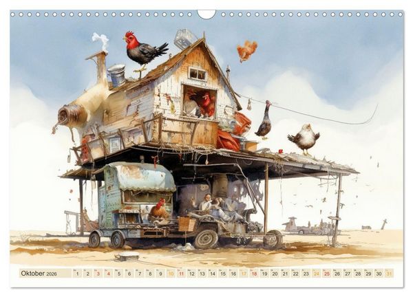 Produktbild: Da ist was los auf dem Bauernhof (Wandkalender 2026 DIN A3 quer), CALVENDO Monatskalender