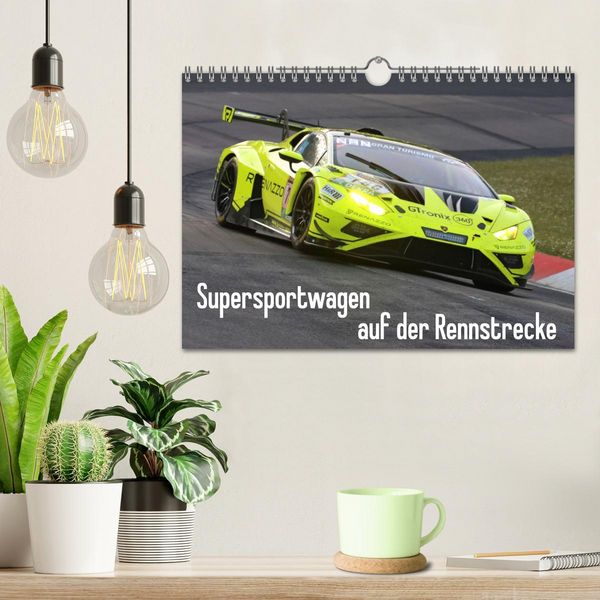 Produktbild: Supersportwagen auf der Rennstrecke (Wandkalender 2026 DIN A4 quer), CALVENDO Monatskalender