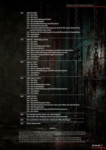 Produktbild: SAW &ndash; Die Filme, die Fallen und die Mechanik der Angst (Scene 42-Das Filmarchiv)
