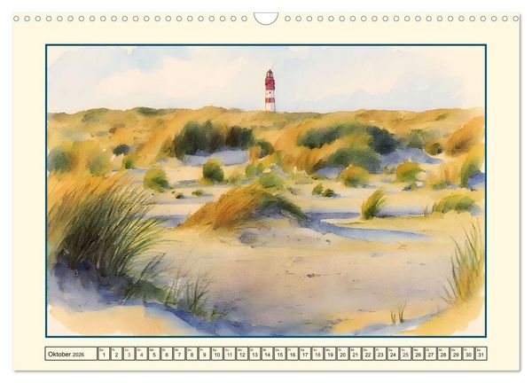Produktbild: Schleswig-Holsteins Nordseek&uuml;ste (Wandkalender 2026 DIN A3 quer), CALVENDO Monatskalender