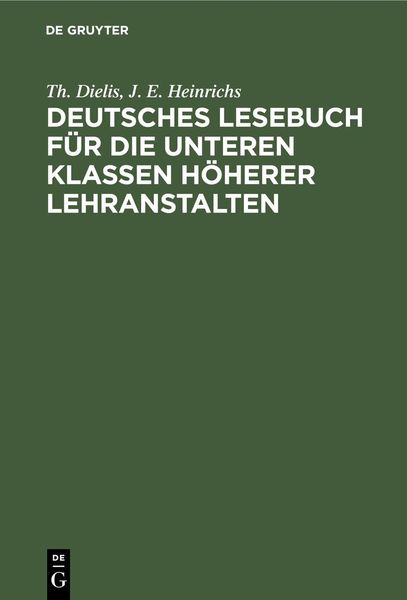 Produktbild: Deutsches Lesebuch f&uuml;r die unteren Klassen h&ouml;herer Lehranstalten