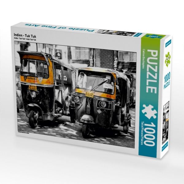 CALVENDO Puzzle Indien - Tuk Tuk | 1000 Teile Lege-Größe 64x48cm Foto-Puzzle für glückliche Stunden
