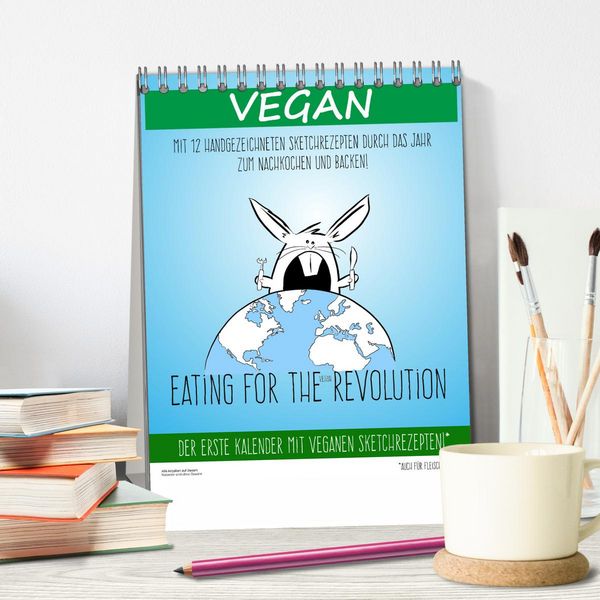 Produktbild: Vegankalender (Tischkalender 2026 DIN A5 hoch), CALVENDO Monatskalender