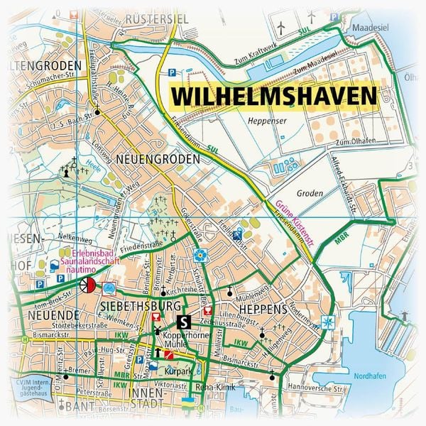 Produktbild: Ostfriesische Nordseek&uuml;ste, Wilhelmshaven - Jever - Wittmund 1:50 000