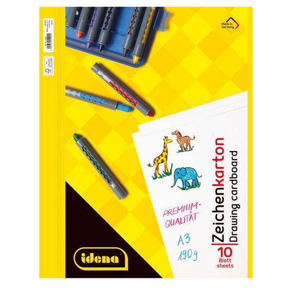 Produktbild: Idena Bundle Zeichenbl&ouml;cke 10 Blatt 190g/m&sup2; DIN A3, 3er Pack