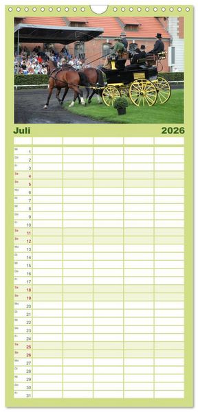 Produktbild: Familienplaner 2026 - CIAT - Historischer Fahrsport in Celle mit 5 Spalten (Wandkalender, 21 x 45 cm) CALVENDO