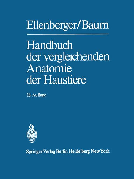 Produktbild: Handbuch der vergleichenden Anatomie der Haustiere