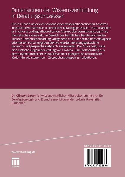 Produktbild: Dimensionen der Wissensvermittlung in Beratungsprozessen