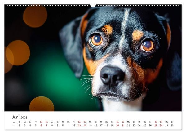 Produktbild: Wundert&uuml;te auf vier Pfoten - Mischlingshunde mit Charme (Wandkalender 2026 DIN A2 quer), CALVENDO Monatskalender