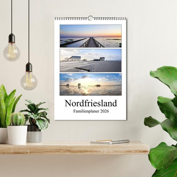 Produktbild: Nordfriesland - Familienplaner (Wandkalender 2026 DIN A3 hoch), CALVENDO Monatskalender