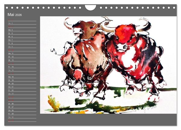 Produktbild: Sternbild Stier (Wandkalender 2026 DIN A4 quer), CALVENDO Monatskalender