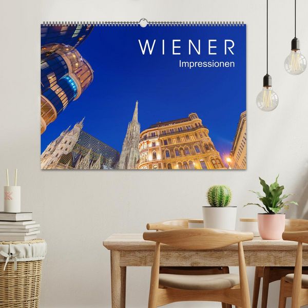 Produktbild: W I E N E R Impressionen (Wandkalender 2026 DIN A2 quer), CALVENDO Monatskalender