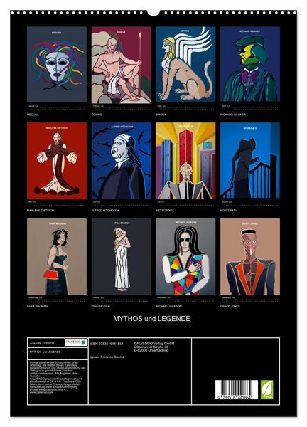 Produktbild: MYTHOS und LEGENDE (hochwertiger Premium Wandkalender 2026 DIN A2 hoch), Kunstdruck in Hochglanz