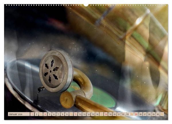 Produktbild: Grammophone - Zeitzeugen der Geschichte (hochwertiger Premium Wandkalender 2026 DIN A2 quer), Kunstdruck in Hochglanz