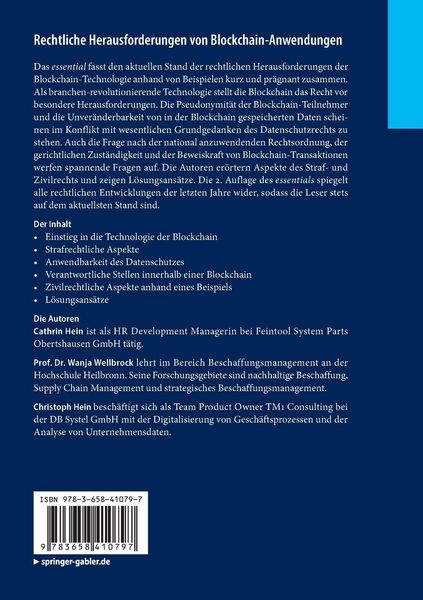 Produktbild: Rechtliche Herausforderungen von Blockchain-Anwendungen