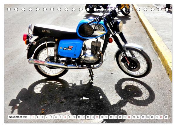 Produktbild: Motorrad-Legende MZ TS 150 - Ein Exportschlager der DDR (Tischkalender 2026 DIN A5 quer), CALVENDO Monatskalender