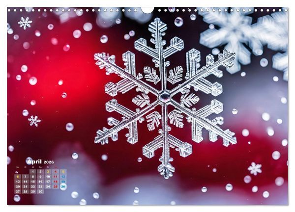 Produktbild: Schneekristalle und Eiszapfen Eisige Zeiten f&uuml;r alle Winterfans (Wandkalender 2026 DIN A3 quer), CALVENDO Monatskalender