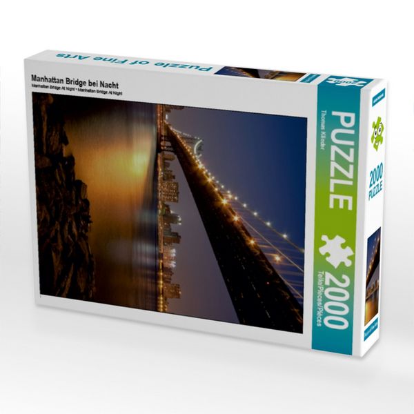 Manhattan Bridge bei Nacht (Puzzle)