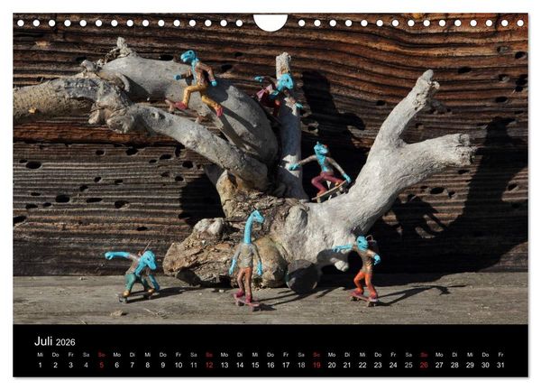 Produktbild: Micro Dino Skaters 2026 (Wandkalender 2026 DIN A4 quer), CALVENDO Monatskalender