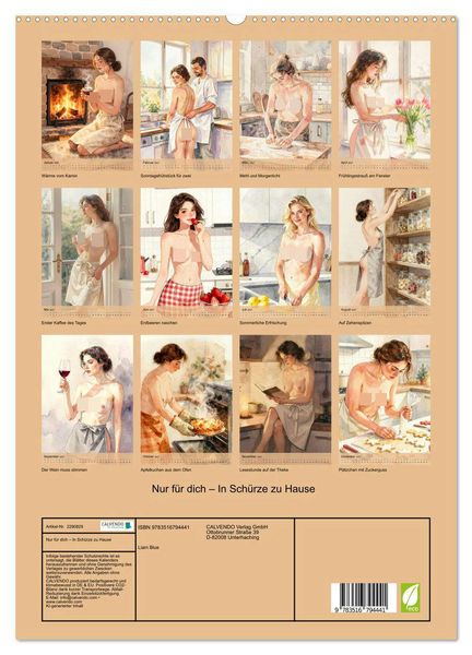 Produktbild: Nur f&uuml;r dich &ndash; In Sch&uuml;rze zu Hause (hochwertiger Premium Wandkalender 2027 DIN A2 hoch), Kunstdruck in Hochglanz