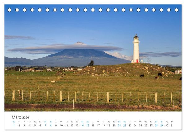 Produktbild: Neuseelands Leuchtt&uuml;rme (Tischkalender 2026 DIN A5 quer), CALVENDO Monatskalender