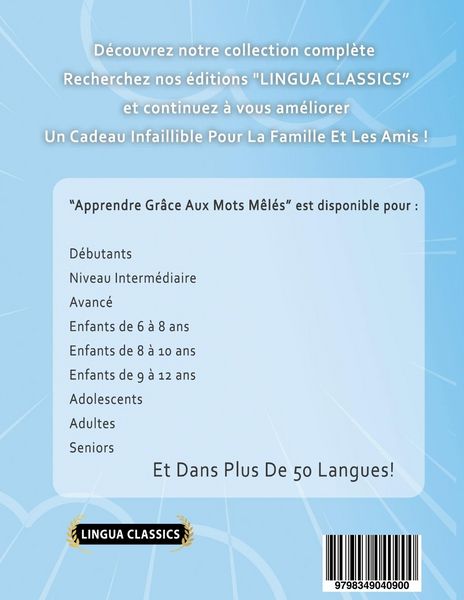 Produktbild: APPRENDRE L'ITALIEN EN S'AMUSANT GR&Acirc;CE AUX MOTS M&Ecirc;L&Eacute;S - POUR D&Eacute;BUTANTS - D&eacute;couvrez Comment Am&eacute;liorer Son Vocabulaire Avec 2000 Mots Cach&eacute;s Et S'entra&icirc;ner &Agrave; La Maison - 100 Grilles De Jeux - Mat&eacute;riel P&eacute;dagogique Et Cahier D'activit&eacute;s