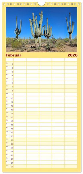 Produktbild: Familienplaner 2026 - Discover the West mit 5 Spalten (Wandkalender, 21 x 45 cm) CALVENDO