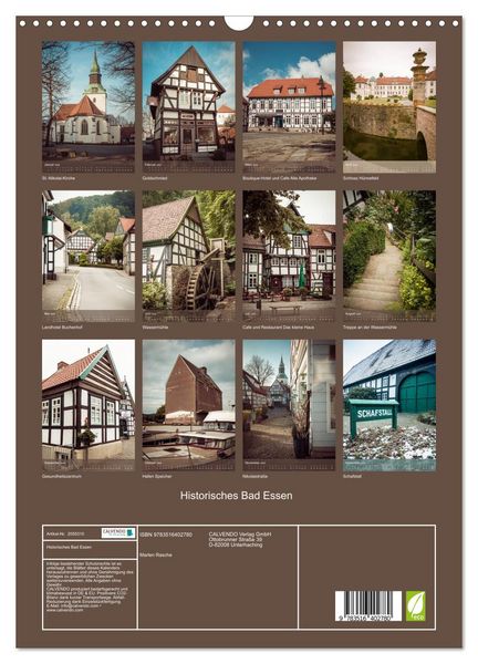 Produktbild: Historisches Bad Essen (Wandkalender 2026 DIN A3 hoch), CALVENDO Monatskalender