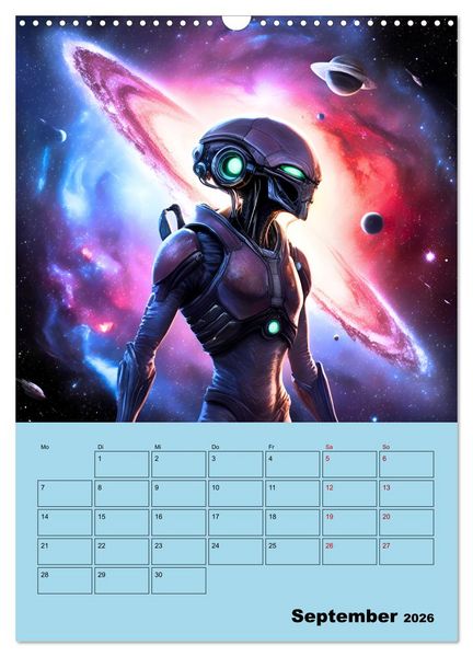 Produktbild: Galaktische Begegnungen (Wandkalender 2026 DIN A3 hoch), CALVENDO Monatskalender