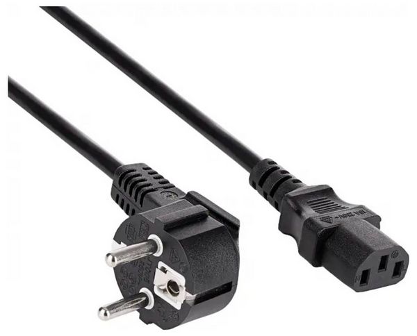 Produktbild: Akyga Strom Anschlusskabel [1x Schutzkontakt-Stecker - 1x Kaltger&auml;te-Buchse C13] 10m Schwarz