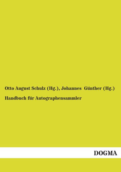 Produktbild: Handbuch f&uuml;r Autographensammler