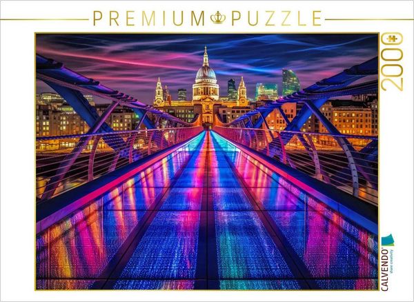 Produktbild: CALVENDO Puzzle Millennium Bridge, London | 2000 Teile Lege-Gr&ouml;&szlig;e 90x67cm Foto-Puzzle f&uuml;r gl&uuml;ckliche Stunden