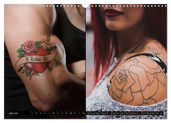 Produktbild: K&ouml;rperkult Tattoo (Wandkalender 2026 DIN A3 quer), CALVENDO Monatskalender