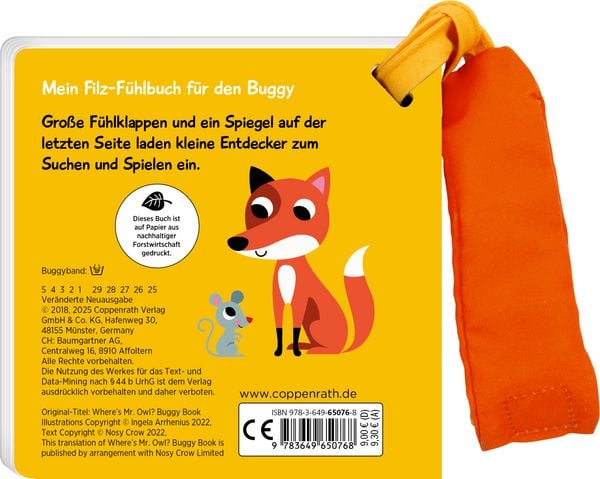 Produktbild: Mein Filz-F&uuml;hlbuch f&uuml;r den Buggy: Kuckuck, kleine Eule!