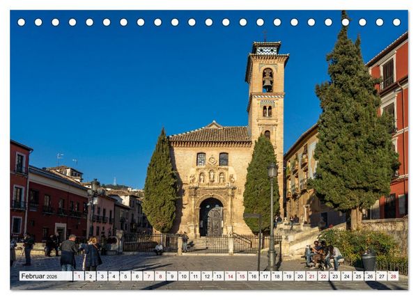 Produktbild: Andalusien - Granada (Tischkalender 2026 DIN A5 quer), CALVENDO Monatskalender