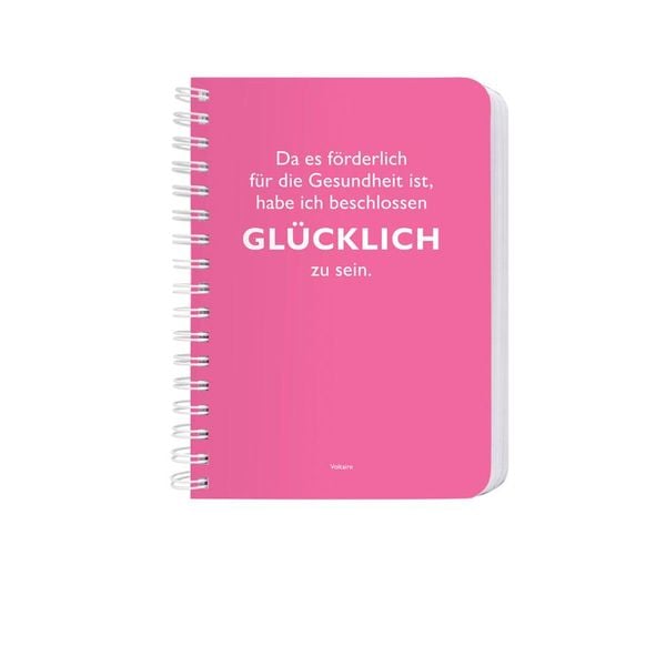 Ringbuch A6 Voltaire Glücklicih